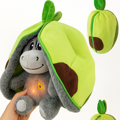 Cute baby donkey plush toy | Stuffed creative into fruit transform breathing donkey sleeping
